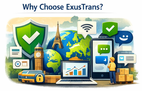 Beveiligd digitaal vrachtplatform met tracking, communicatie en betrouwbare logistieke functies.